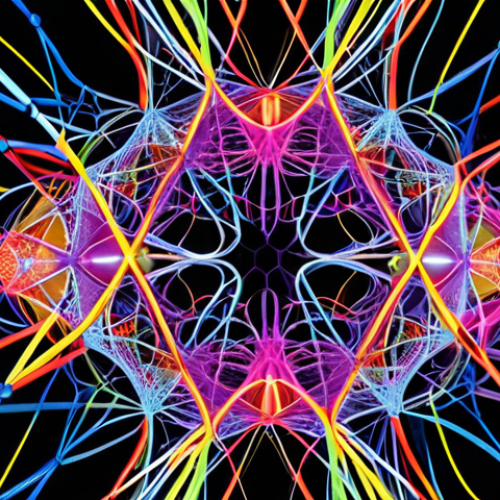 Interdisciplinary Research - Idea Generation**

Prompt: A vibrant, interconnected network of glowing nodes representing different academic disciplines (science, art, technology, humanities). Bright lines connect these nodes, symbolizing the flow of ideas and collaboration, leading to a central, brilliant spark representing a groundbreaking innovation. Abstract, colorful, dynamic composition, emphasizing synergy and breakthrough thinking.

**